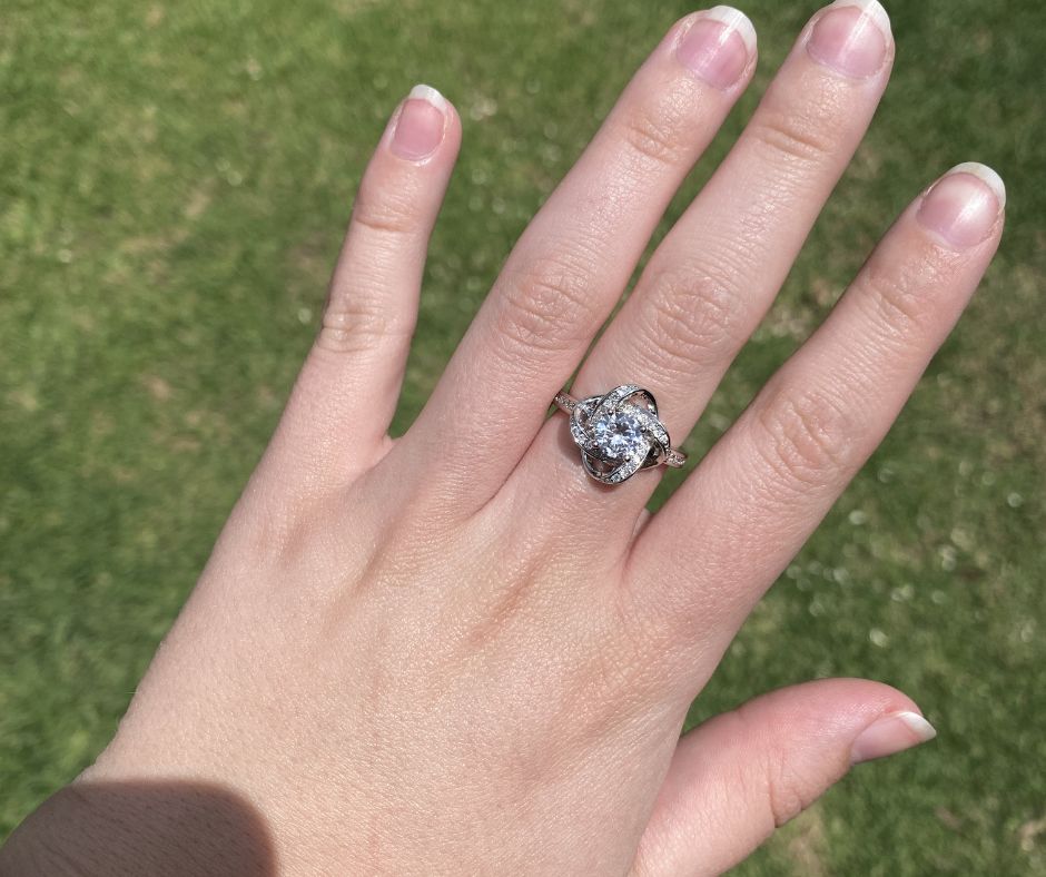 Mother & Daughter Silver Knot Ring