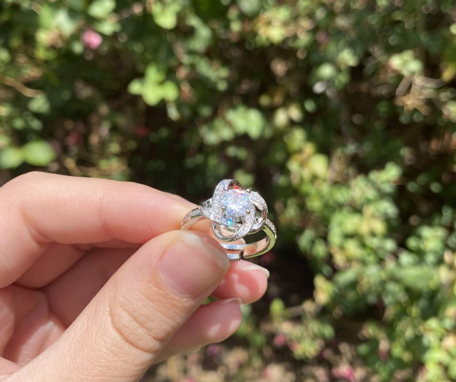 Mother & Daughter Silver Knot Ring