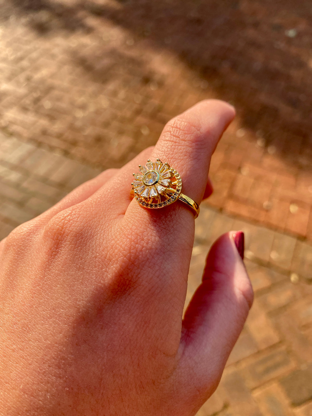 Sunburst Spinner Ring